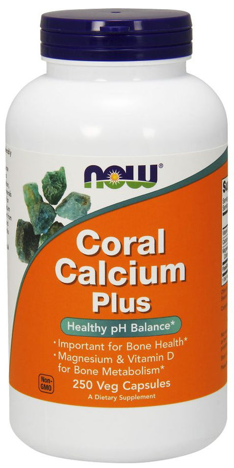NOW Coral Calcium Plus w/ Magnesium & Vitamin D - 250 veg capsules