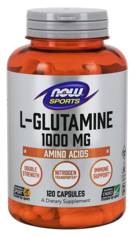 NOW L-Glutamine 1000 mg, 120 capsules végétales
