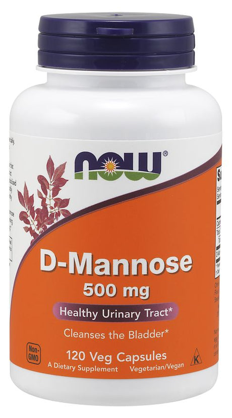 NOW D-Manosa - 500 mg, 120 cápsulas vegetales