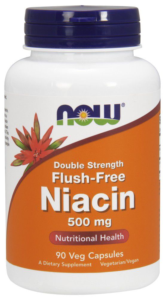 NOW Niacin, 500 mg, Double Strength, Flush-Free