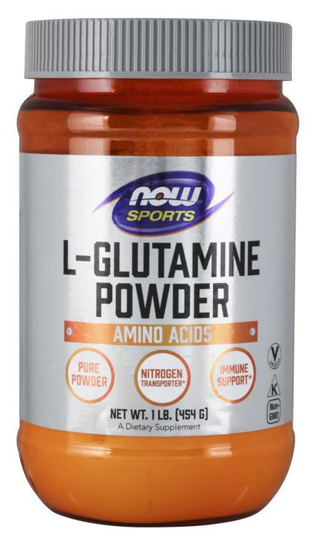 Poudre de L-Glutamine NOW, 454 g (1 lb)