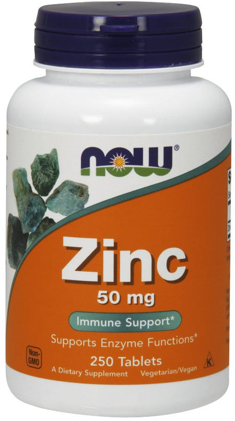 NOW Zinc - 250 comprimidos / 50 mg
