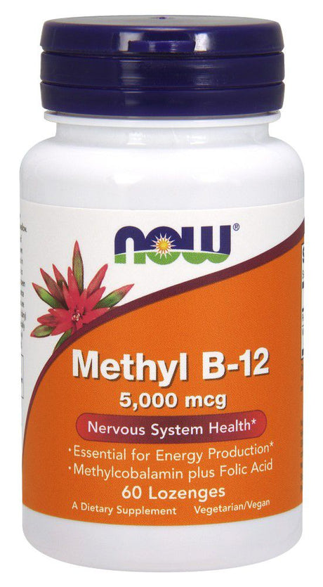 NOW Metil B-12 5000 mcg, 60 pastillas