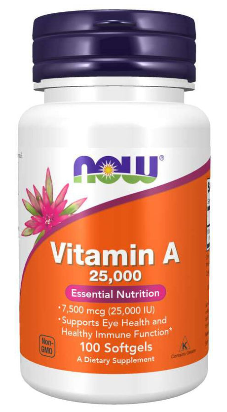 NOW Vitamin A - 100 softgels / 25000 IU
