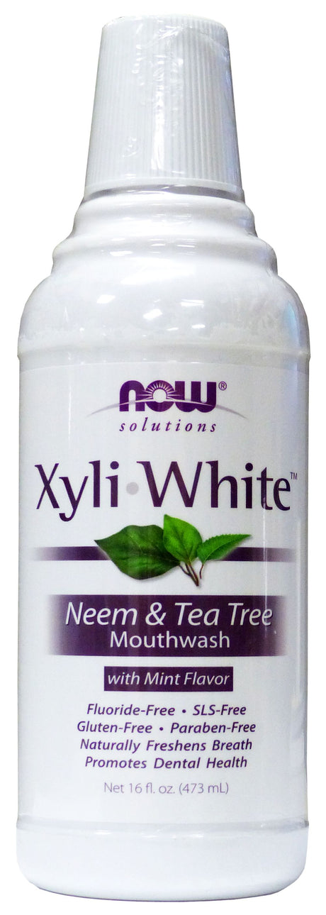 NOW XyliWhite Neem & Tea Tree Mouthwash 16 fl oz.