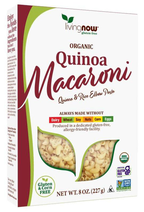 NOW Quinoa Pasta - 8 oz / Macaroni Elbow, Organic