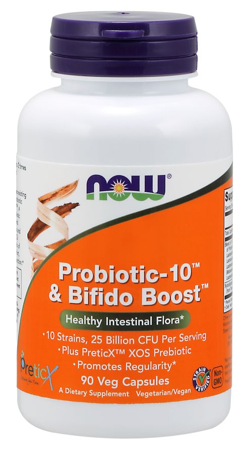NOW Probiotic-10 & Bifido Boost 90 veg capsules by NOW - Exclusive