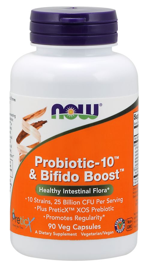 NOW Probiotic-10 & Bifido Boost 90 veg capsules 
