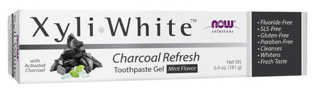 NOW XyliWhite Charcoal Refresh Toothpaste Gel 6.4 oz.