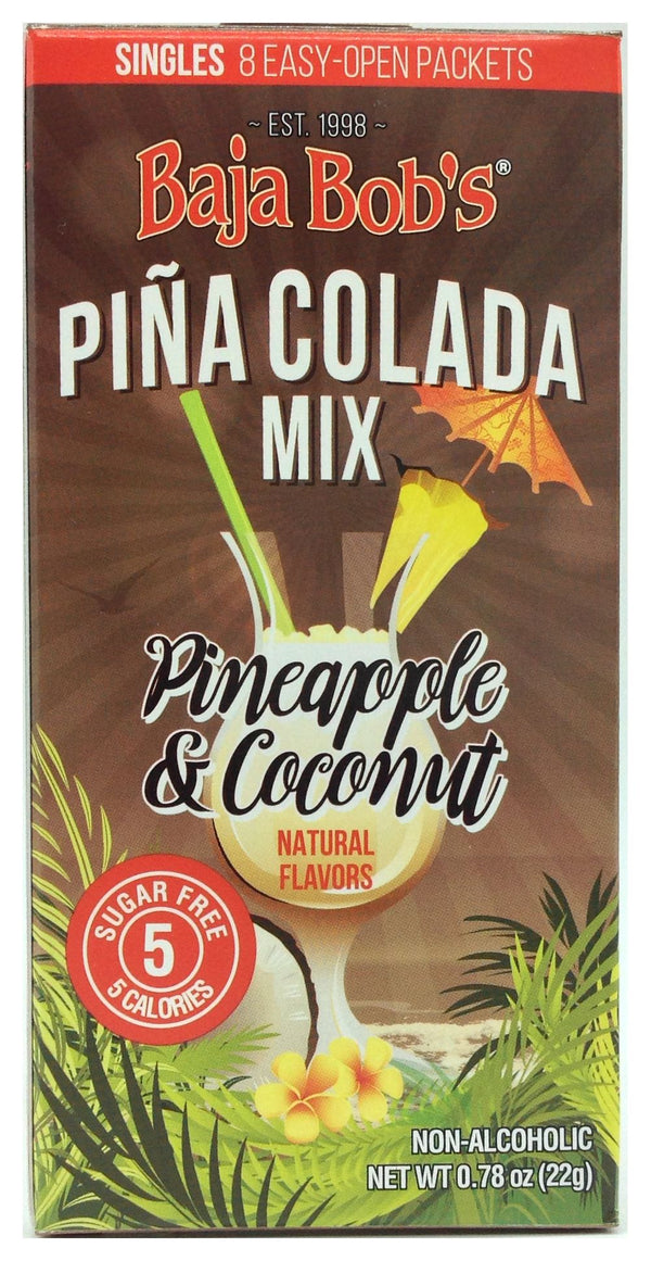 Baja Bob's Pina Colada Mix Singles 8 packets 