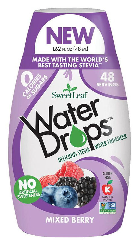 Potenciador de Agua SweetLeaf Water Drops - Frutos Rojos / 1,62 fl oz.