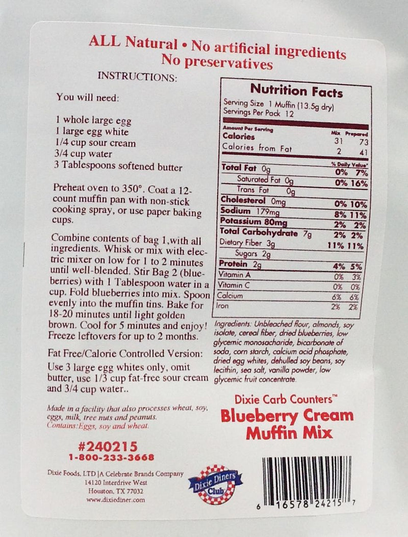 Dixie USA Carb Counters Muffin Mix