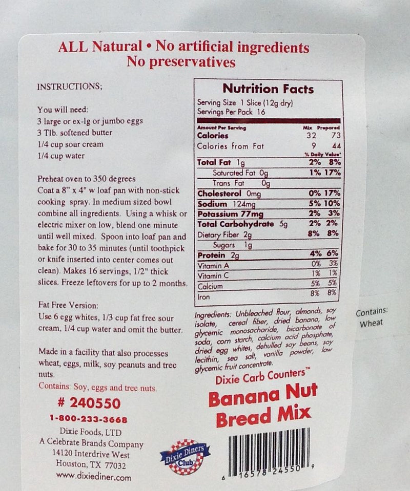 Dixie USA Carb Counters Bread Mix