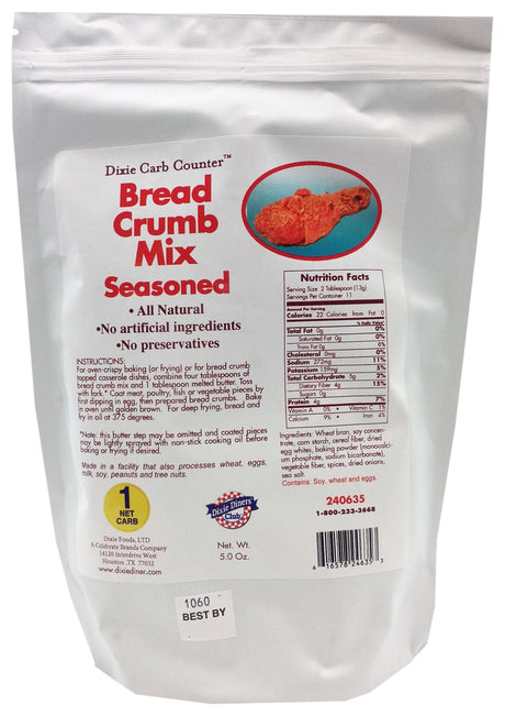 Dixie USA Carb Counters Bread Crumb Mix - 5 oz. / Seasoned