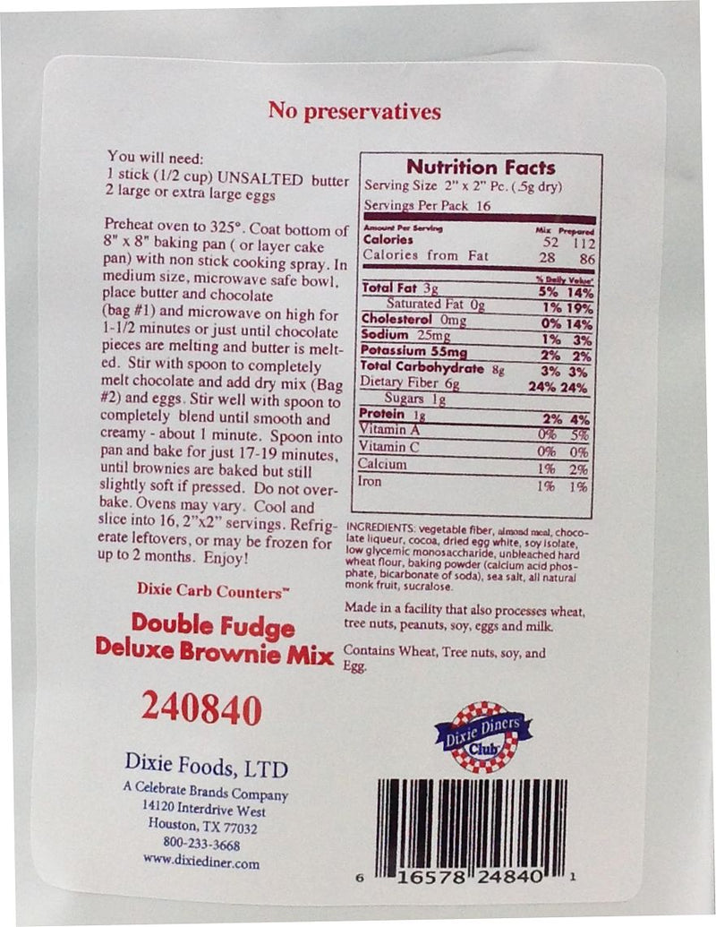 Dixie USA Carb Counters Brownie Mix