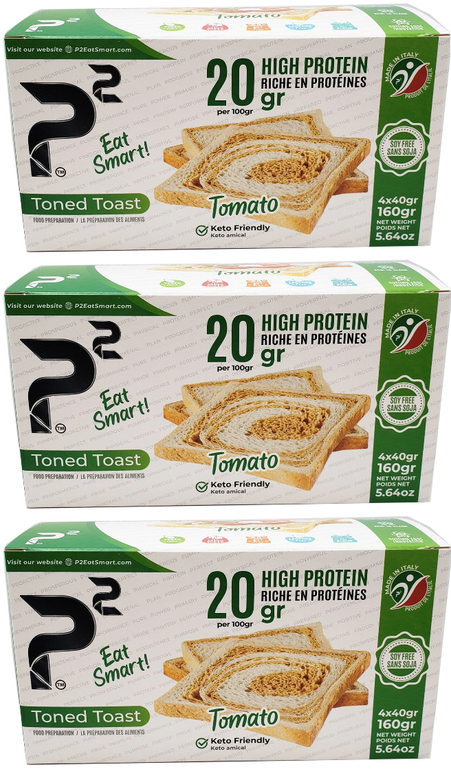 P2 Eat Smart High Protein/High Fiber Toned Toast 160 grams (5.64oz)