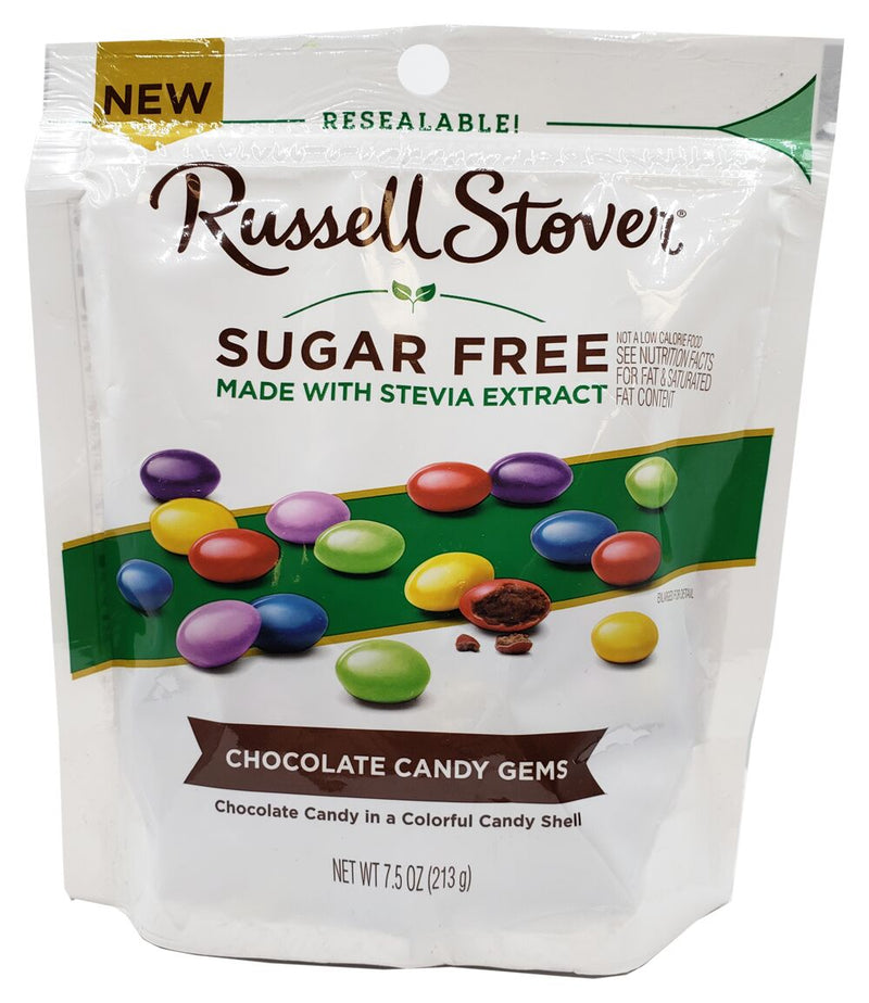 Russell Stover Sugar Free Chocolate Candy Gems 7.5 oz
