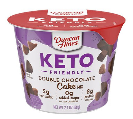 Mezclas para Taza Duncan Hines Keto Friendly - Pastel doble chocolate (2.1 oz)