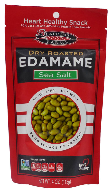 Edamame grillé à sec Seapoint Farms - Sel de mer, 113 g