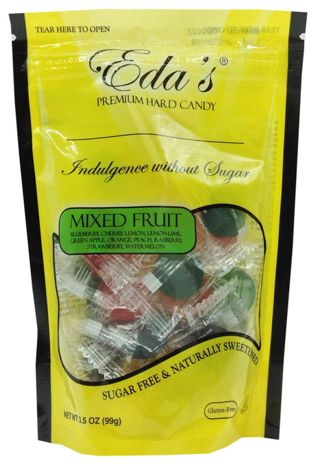 Bonbons durs sans sucre Eda - Fruits mélangés / Un sac