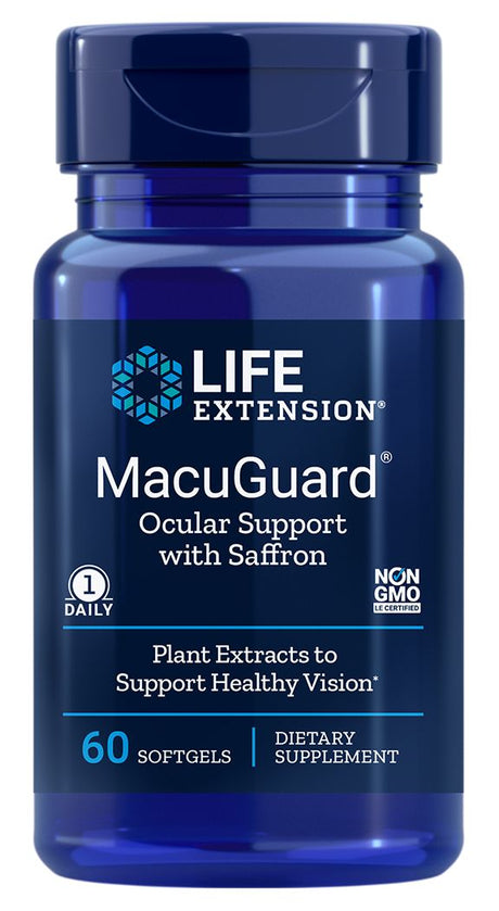 Life Extension MacuGuard Ocular Support with Saffron 60 softgels