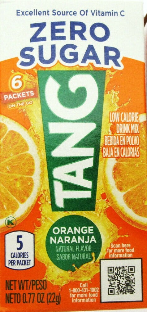 Tang Zero Sugar On-the-Go Drink Mix 6 packets 