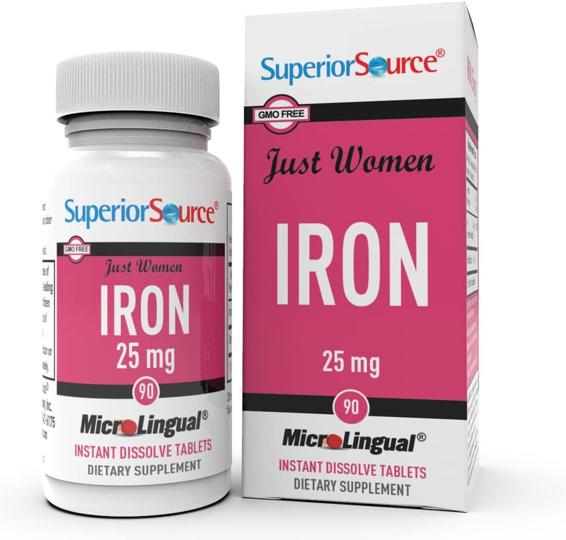 Superior Source Just Women Iron 25mg MicroLingual® Instant Dissolve Tablets 
