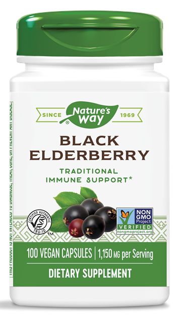 Nature's Way Black Elderberry 100 vegan capsules 