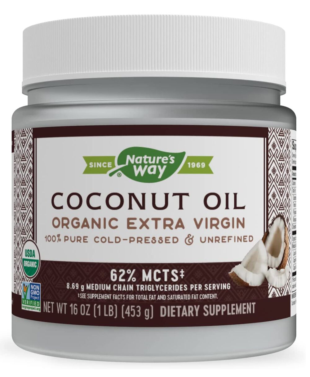 Nature's Way MCT Oil, Brain and Body Fuel from Coconuts*; Keto and Paleo  Certified, Organic, Gluten Free, Non-GMO Project Verified, 16 Fl. Oz.