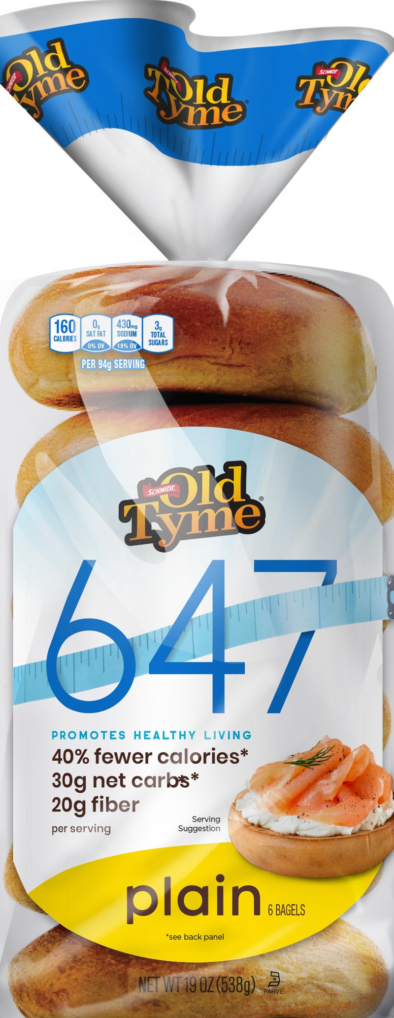 Schmidt / Old Tyme 647 Bagels 6 bagels 
