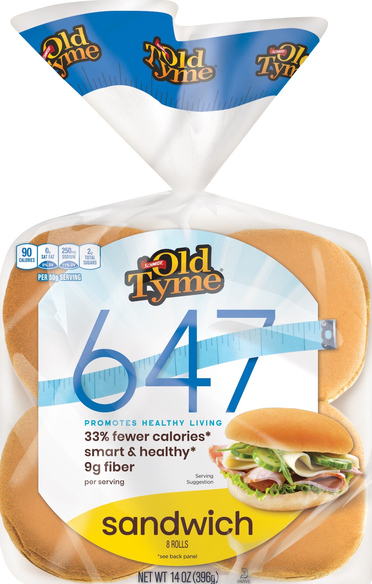 Schmidt / Old Tyme 647 Sandwich Roll (Hamburger Bun), 8 rolls by