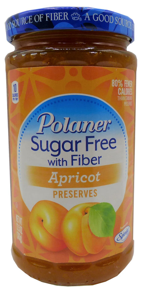 Confitures sans sucre Polaner avec fibres - Abricot, 383 g
