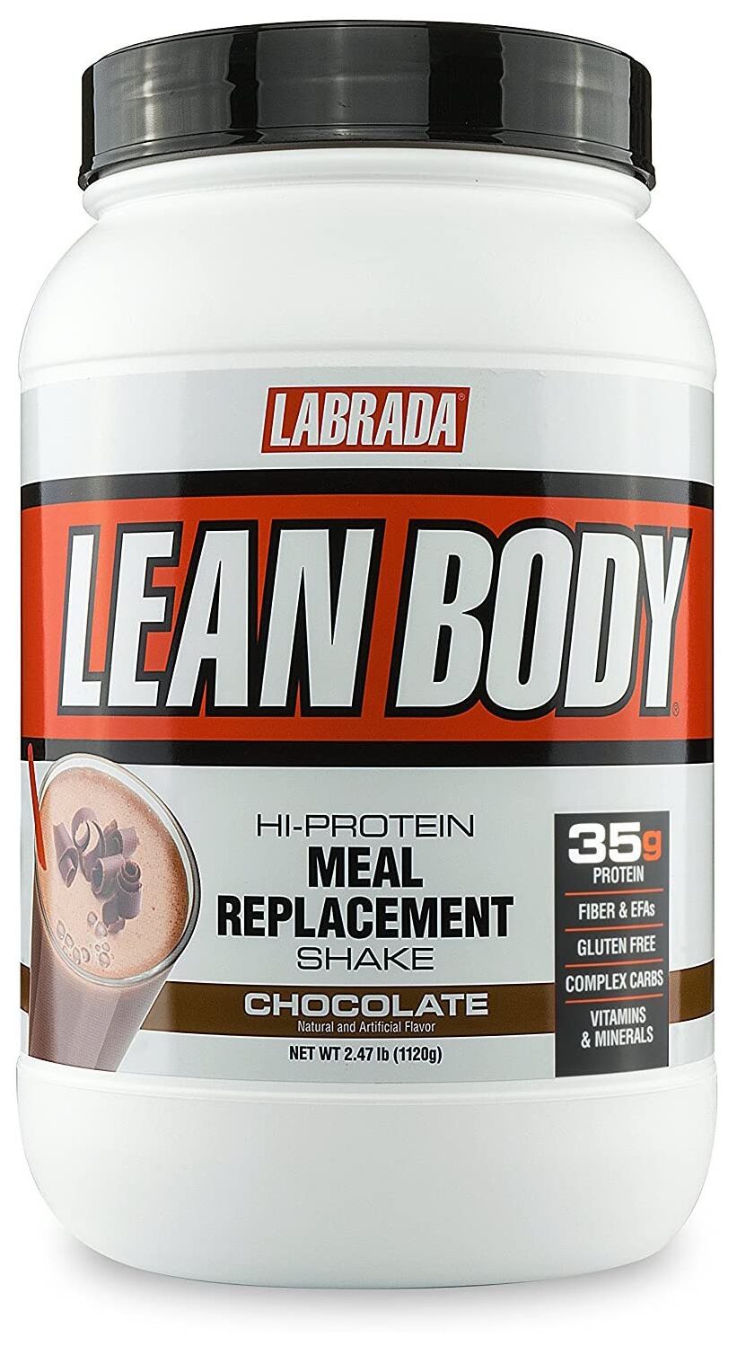 Labrada Lean Body Hi-Energy Meal Replacement Shake, Power Latte