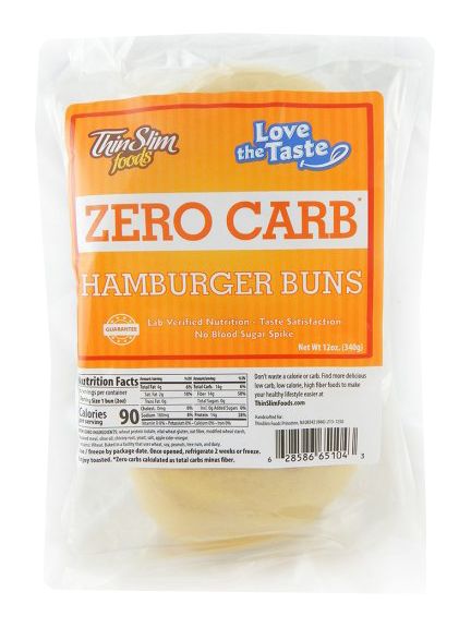ThinSlim Foods Love the Taste Zero Carb Hamburger Buns 12 oz.