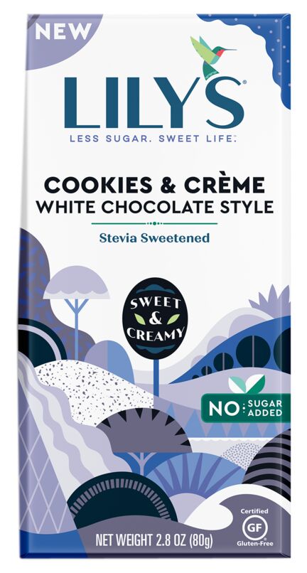 lily's white chocolate bar peppermint Lily's Bar, Cookies & Creme, White Chocolate Style 2.8 oz