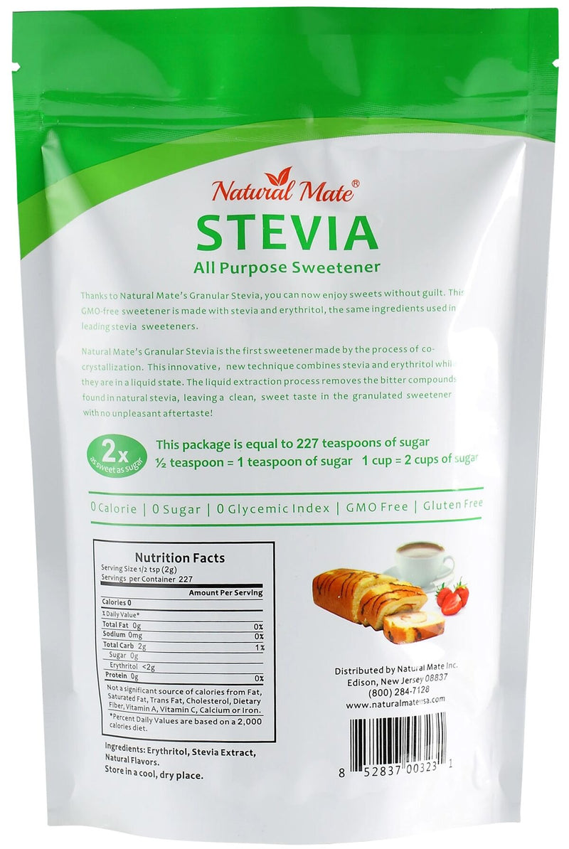 Natural Mate Stevia with Erythritol, All Purpose Natural Sweetener 16 oz. (454 g) 