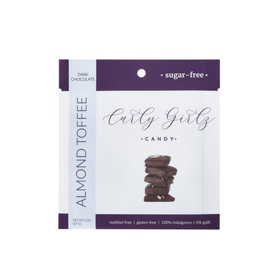 Curly Girlz Candy Sugar Free Almond Toffee - Dark Chocolate 