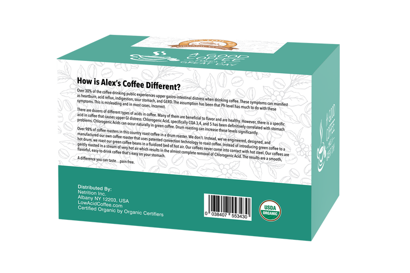 Alex's Low Acid Organic Coffee™ K-Cups - Decaf 