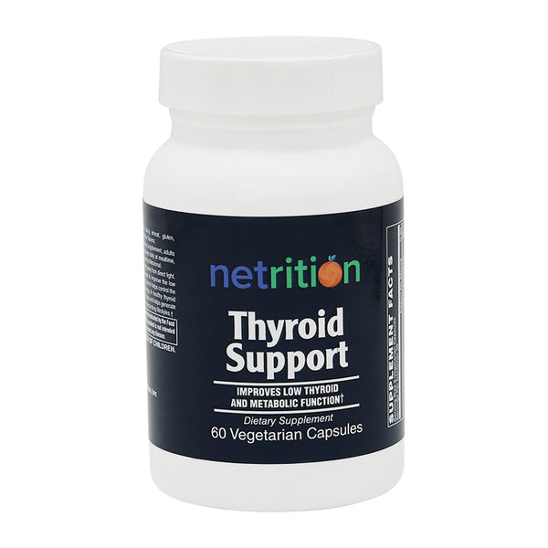 Thyroid Support Veggie Capsules (60) by Netrition - Improves Low Thyroid and Metabolic Function! 
