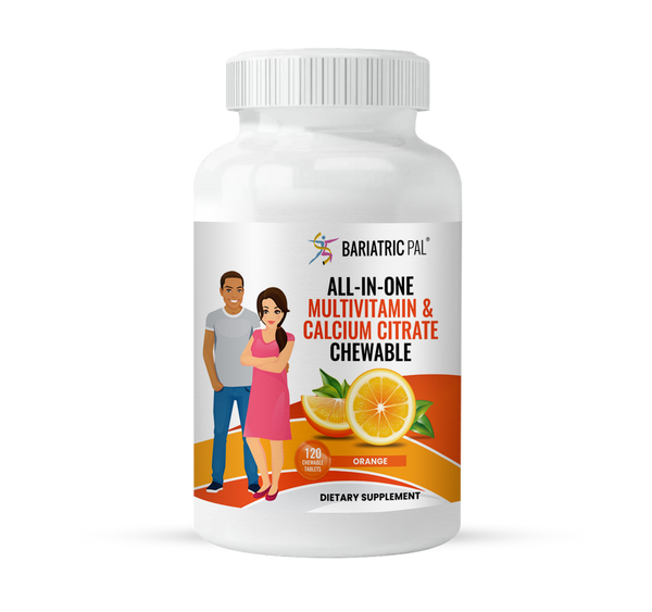 BariatricPal "ALL-IN-ONE" Chewable Multivitamin with Calcium Citrate & Iron - Orange (NEW!) 