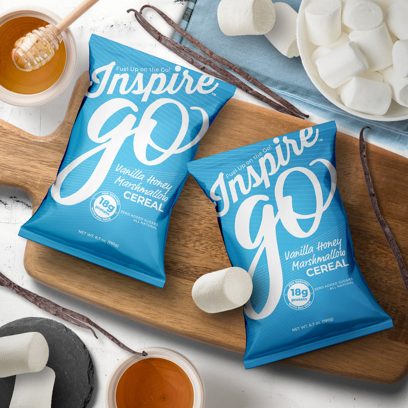 Inspire Protein Cereal Vanilla Honey Marshmallow 4-Pack by Bariatric Eating