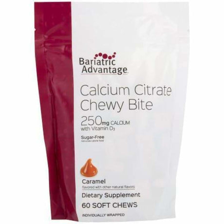 Bariatric Advantage Calcium Citrate Chewy Bites 250mg - Caramel / 60 ct