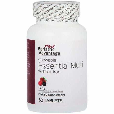 Bariatric Advantage Chewable Essential Multivitamin without Iron - 60ct Bottle / Berry