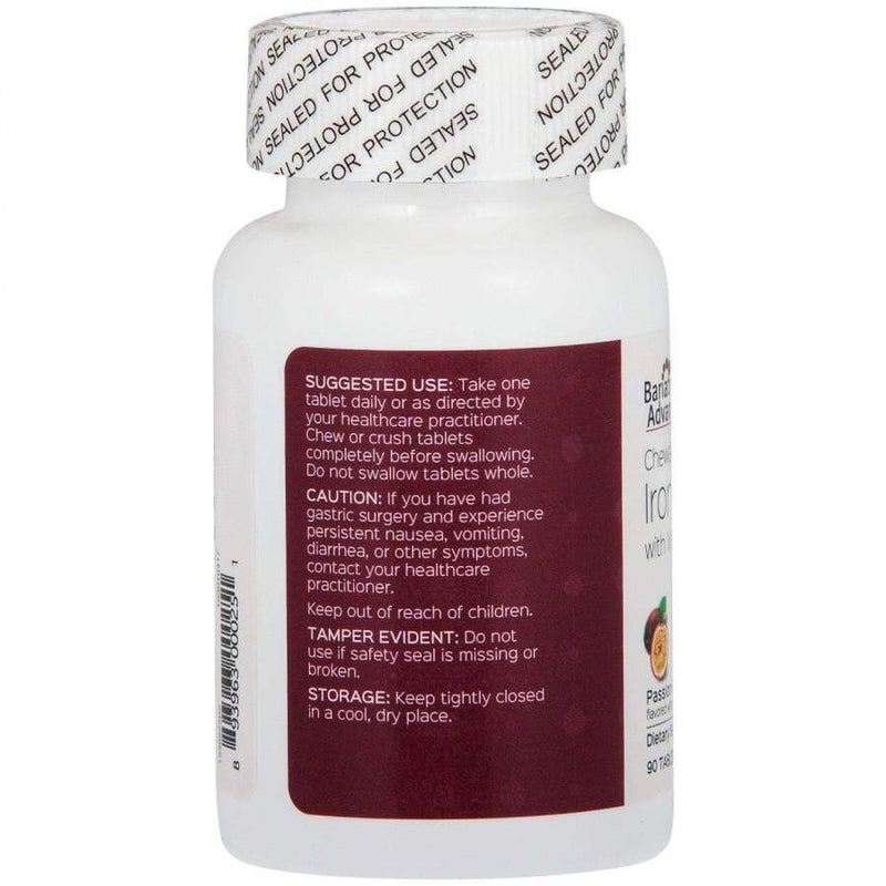 Bariatric Advantage Chewable Iron (29mg) with Vitamin C - Passion Fruit 