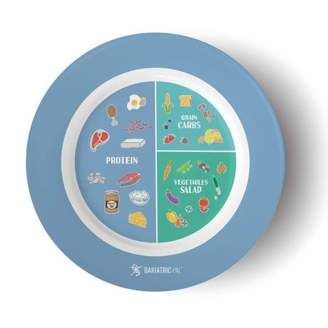 Bariatric Portion Control Plate by BariatricPal 2.0 - Blue