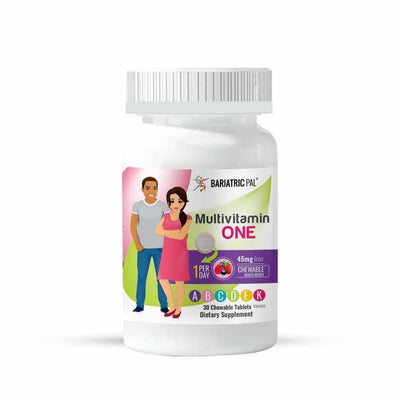 BariatricPal Multivitamin ONE 1 per Day! Bariatric Multivitamin - Yearly Subscription - with 45mg Iron / Capsule