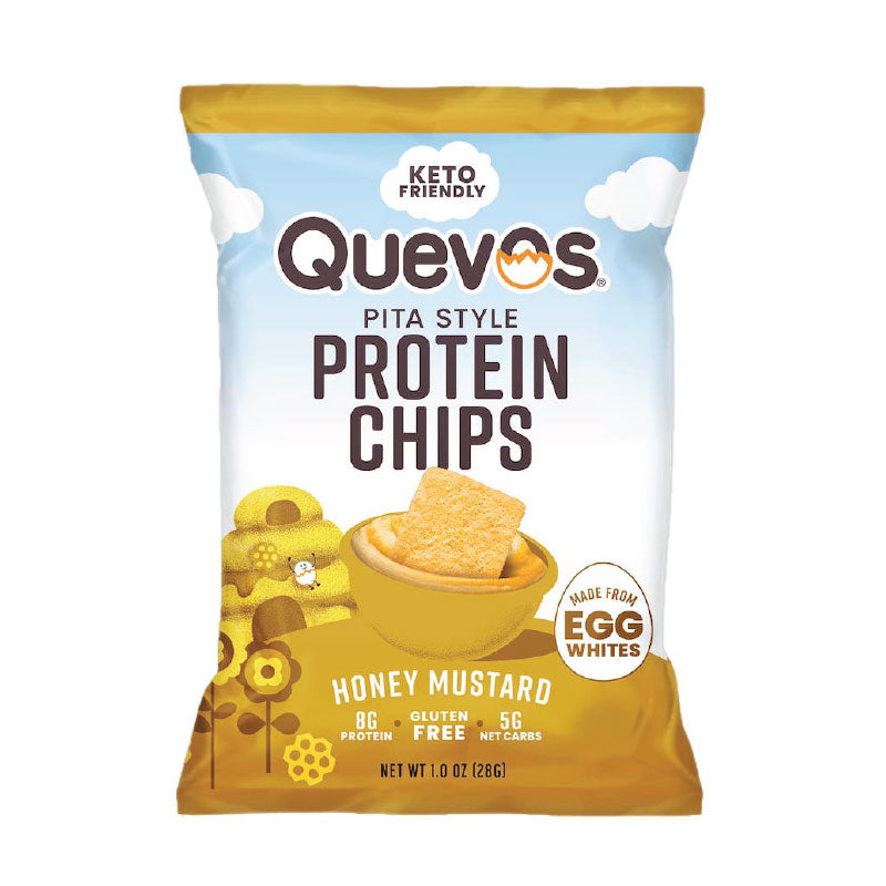 Quevos Keto Friendly Pita Style Protein Chips 1 oz