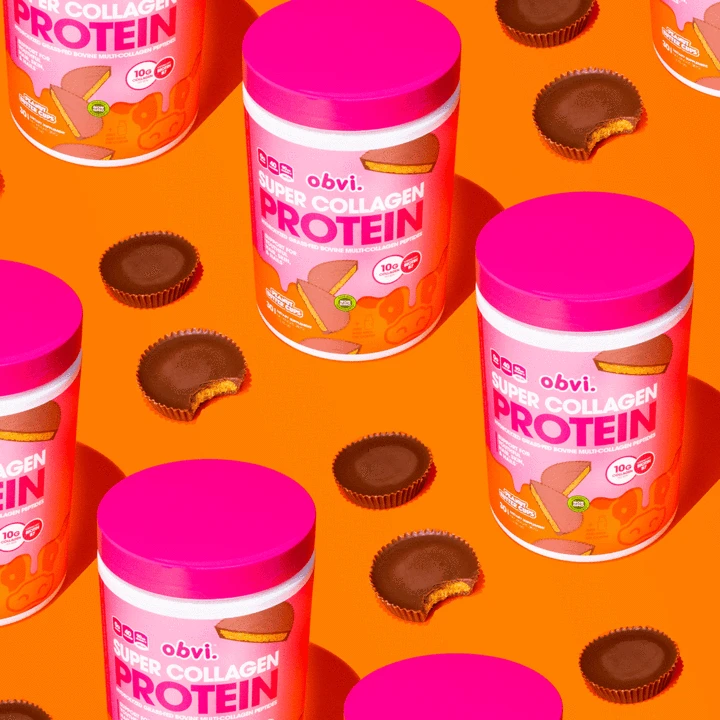 Super Collagen Protein Powder by Obvi - Peanut Butter Cups 
