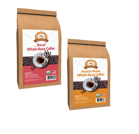 Alex's Low Acid Organic Coffee™ Perfectly Prepared Host 5lb Whole Bean Variety Pack