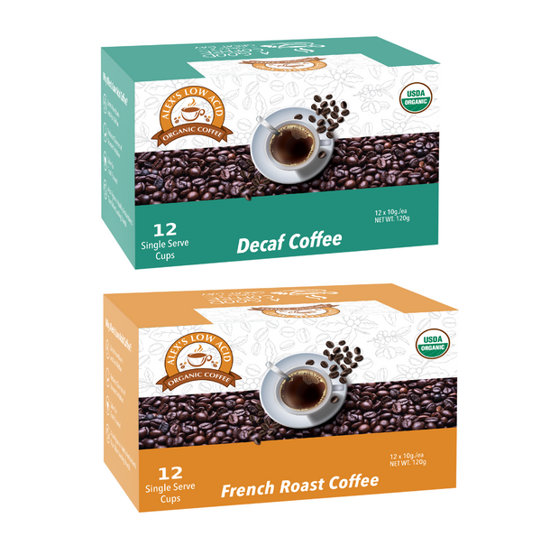 Alex's Low Acid Organic Coffee™ Perfectly Prepared Host K-Cup Variety Pack 